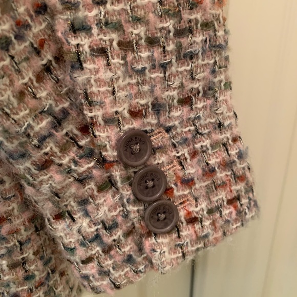 Anine Bing Diana Tweed Blazer Lavender Size Small NEW RARE - Picture 8 of 16